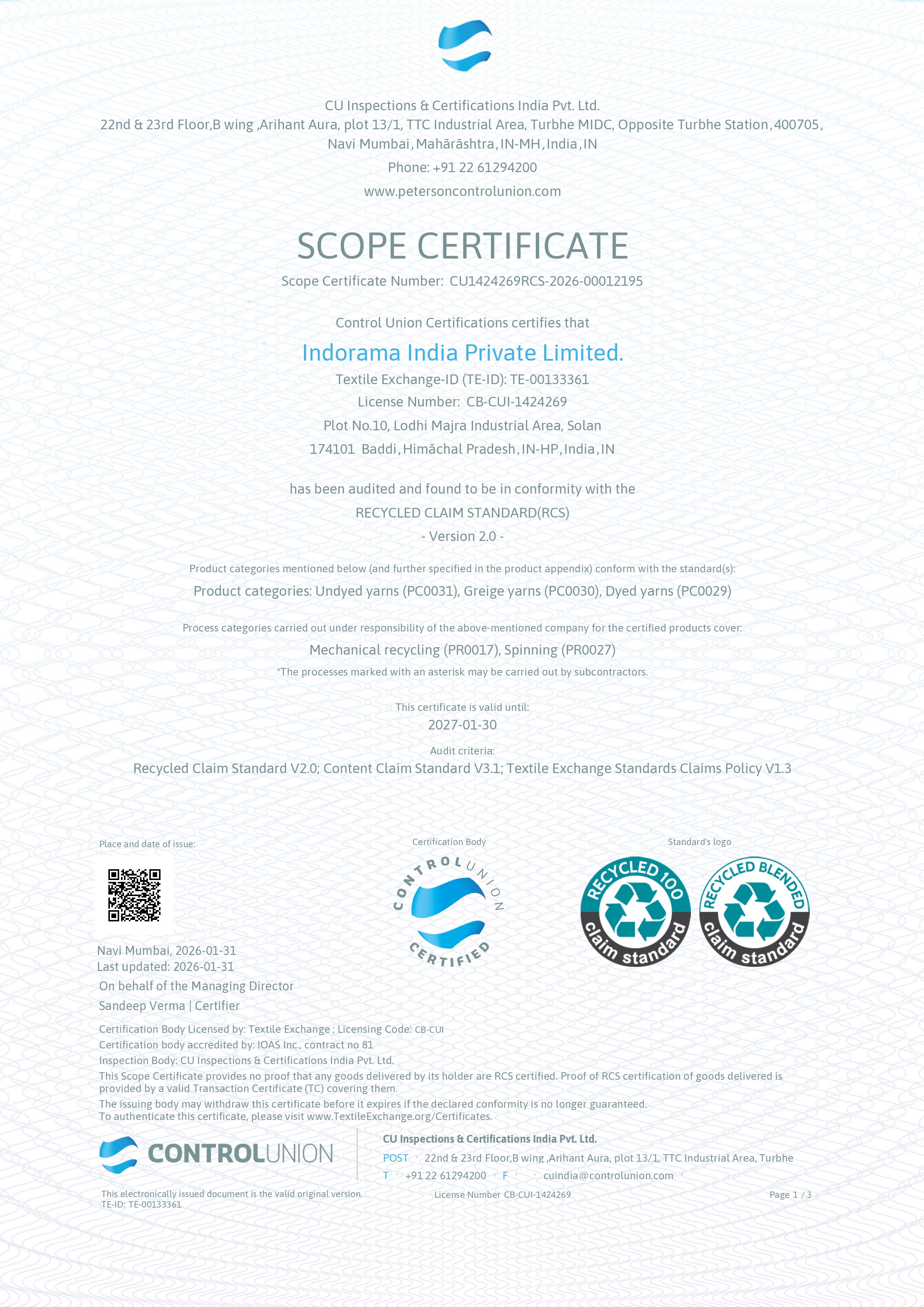 OHS E-Certificate