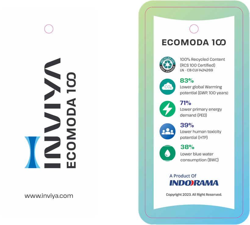 ECOMODA 100 hangtags